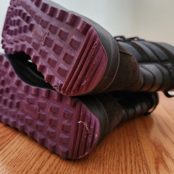 Puma Brown Suede Snow Boots, US5 - Picture 9 of 11